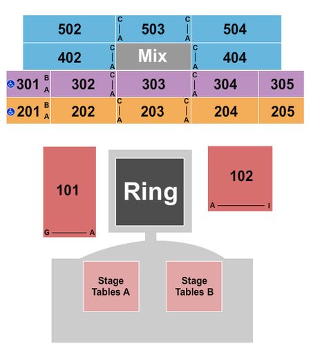 Sound Waves at Hard Rock Hotel & Casino Boxing with Stage Tables