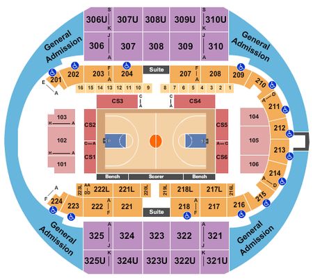 Propst Arena At the Von Braun Center Basketball with GA