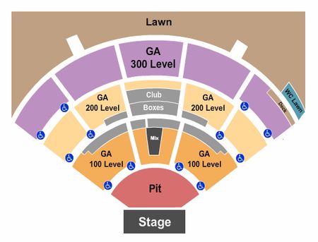 North Island Credit Union Amphitheatre Endstage GA Levels