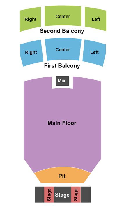 Prairie Home Alliance Theater At Peoria Civic Center Endstage with Stage Seating