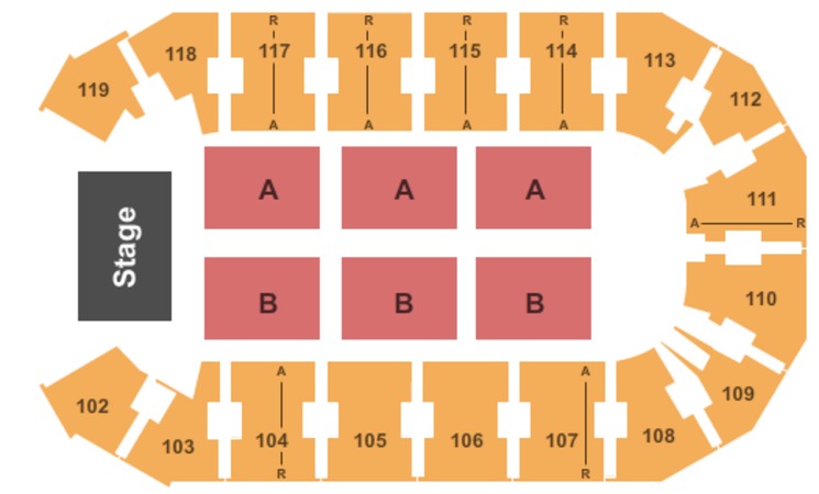 Silverstein Eye Centers Arena Tickets Independence Missouri Seating Silverstein Eye Centers Arena End Stage