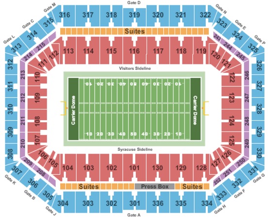 carrier dome tickets in syracuse new york carrier dome monster jam carrier dome seating chart