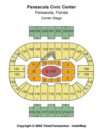 Pensacola Bay Center Tickets In Florida Seating Charts Pensacola Bay Center Stage