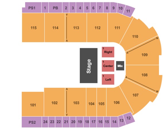 us cellular coliseum tickets in bloomington illinois bloomington il coliseum seating chart