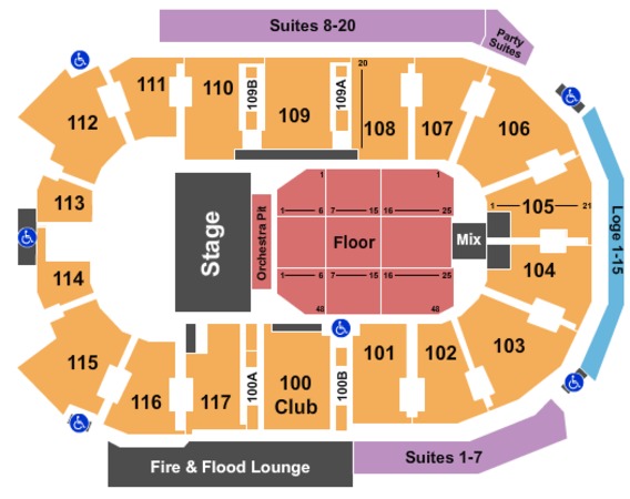 abbotsford entertainment amp sports center tickets in abbotsford entertainment center seating chart