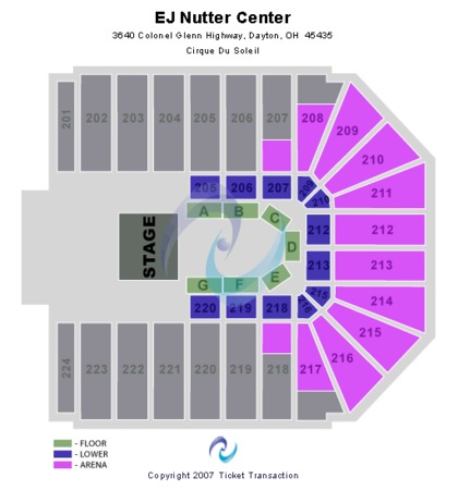 EJ Nutter Center Cirque du Soleil