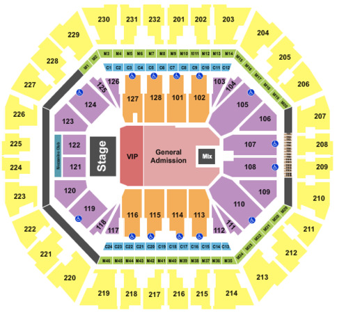 Oakland Arena Endstage VIP/GA Floor