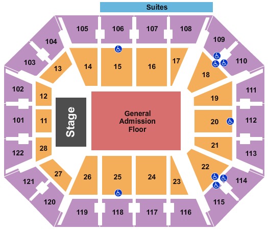 Mohegan Sun Arena End Stage GA Floor