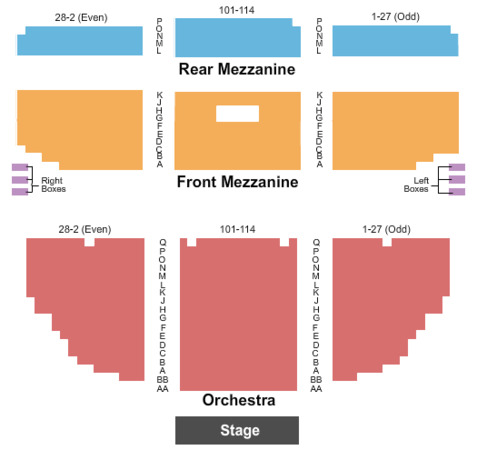 Nederlander Theatre Tickets In New York Seating Nederlander Theatre End Stage Int Zone