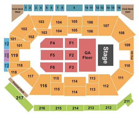 Frontwave Arena Endstage GA Floor/RSV Floor