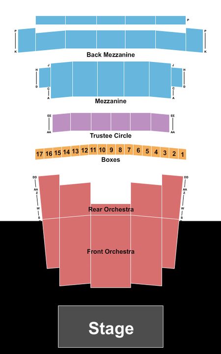 Detroit Opera House Endstage - Row A Start