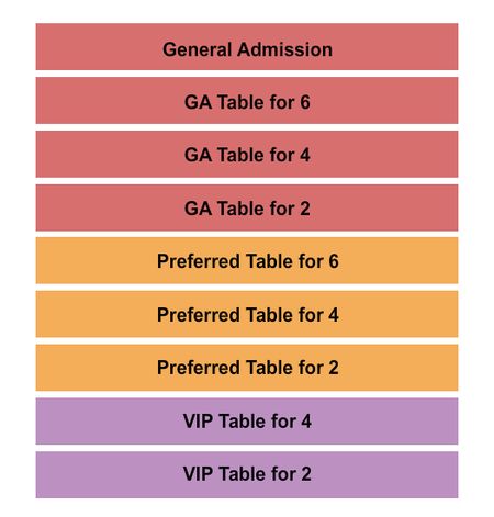 The Improv Pref/GA 2/4/6 & GA/VIP