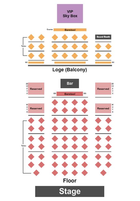 Suffolk Theater Endstage Tables/Rsvd Floor