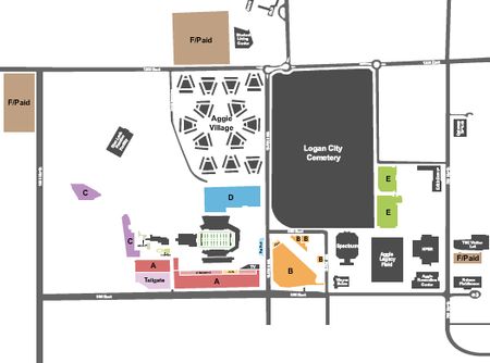 Merlin Olsen Field At Maverik Stadium Parking Lots