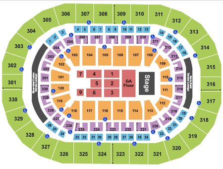 Paycom Center Endstage Front GA Floor